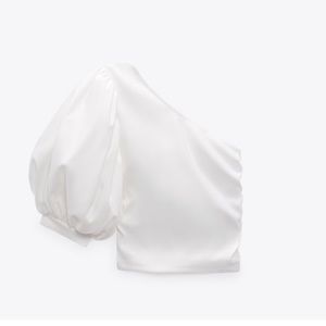 Zara NWT asymmetric ruched top